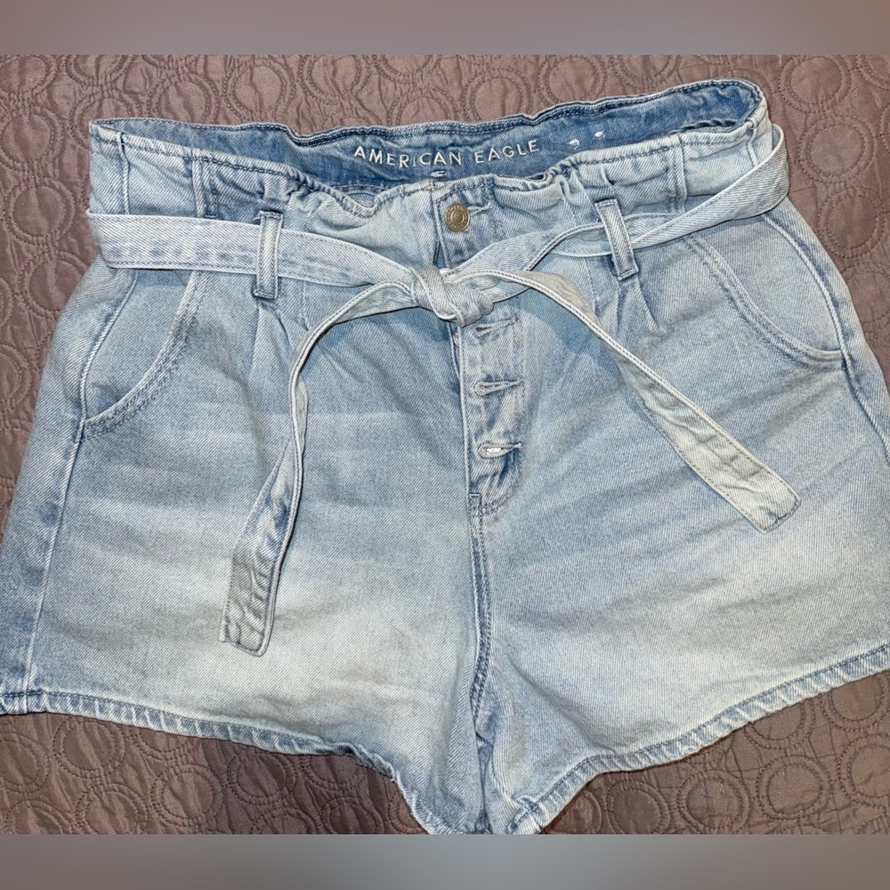American Eagle Outfitters Light Blue High Waist Shorts